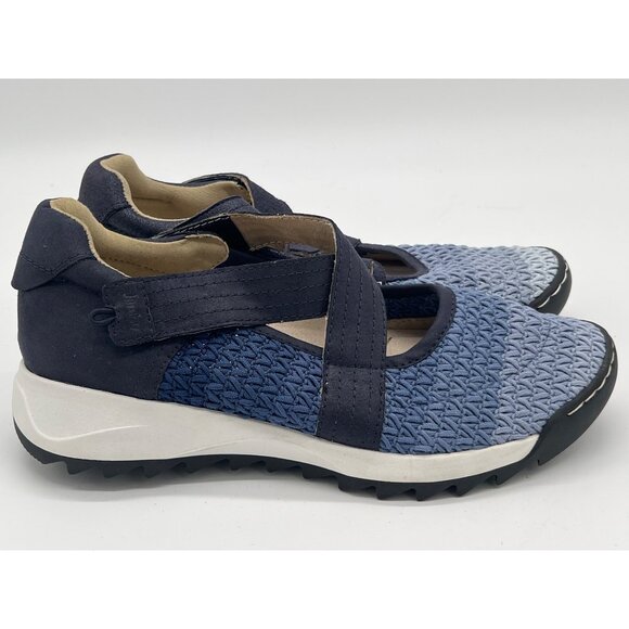 Jambu Mia Womens Size 6 Strappy Slip-On Shoes Blue Gradient Knit Textile Upper - Picture 5 of 8